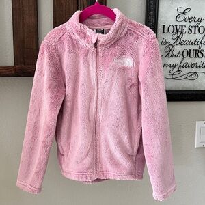 The North Face Girls' Pink Fuzzy Full-Zip Jacket